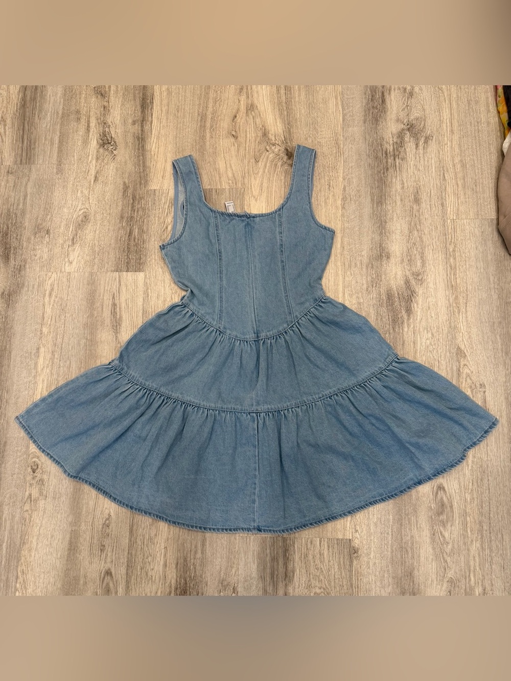 Forever 21 NWT Denim Tiered Mini Dress XS - Picture 3 of 3